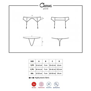 Portjartier Obsessive Charms Negru L-XL