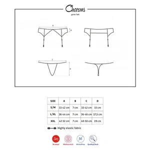 Portjartier Obsessive Charms Negru L-XL
