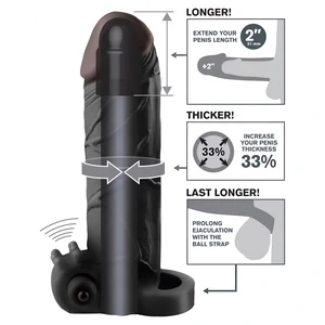 Prelungitor FX Vibrating Real Feel Negru