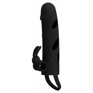 Prelungitor Penis Pretty Love With Ball Strap Negru pe Denysa.ro