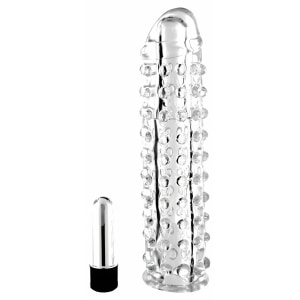 Extensie Penis Silicon Vibro Cu Baterii Prelungire Penis Cu Vibratii Pentru Barbati