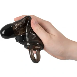 Prelungitor Penis Vibrator Regular Fit Negru