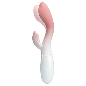 Vibrator Ergonomic Silicon Roz Si Alb