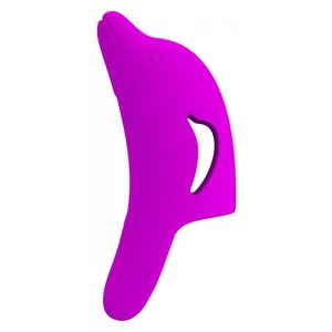 Vibrator Deget Motor Puternic 10 Moduri Vibratie Vibrator Deget Pretty Love Delphini Mov