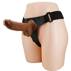 Pretty Love Michael – Ham Ajustabil cu Dildo Realist 20cm Maro pe Denysa.ro