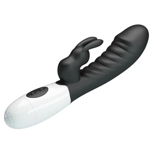 Pretty Love Naughty Bunny – Dublu Stimulator, 30 Moduri Negru