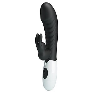 Pretty Love Naughty Bunny – Dublu Stimulator, 30 Moduri Negru pe Denysa.ro