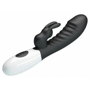 Pretty Love Naughty Bunny – Dublu Stimulator, 30 Moduri Negru