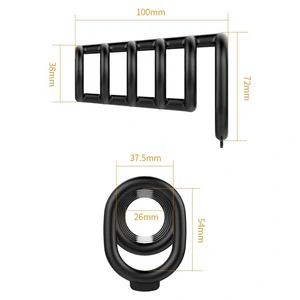 Pretty Love Rodrigo – Inel Erecție silicon, 6 Inele Negru