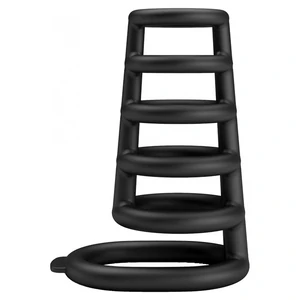 Pretty Love Rodrigo – Inel Erecție silicon, 6 Inele Negru