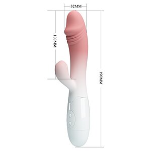 Pretty Love Snappy: 30 Moduri Vibrator Rabbit Dual Roz
