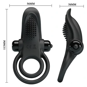 Pretty Love Vibrant Penis Ring Negru