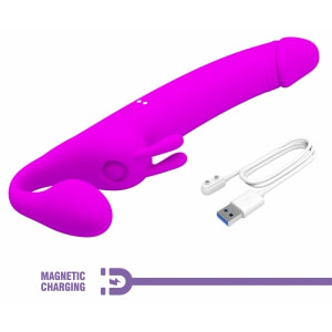 Pretty Love Zanini Vibrant Reîncărcabil Strapless Strap‑On Mov