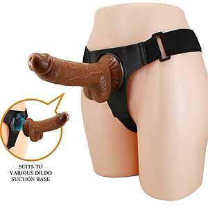 Set Strap On Cu Dildo 20 Cm Si Ham Reglabil