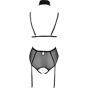 Body Abierta Fină Tessa Negru XL