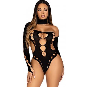 Body Leg Avenue Salma Negru pe Denysa.ro