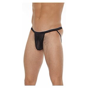 Chilot Amorable Transparent Jockstrap Negru pe Denysa.ro