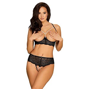 Set Obsessive Pearlove Negru pe Denysa.ro