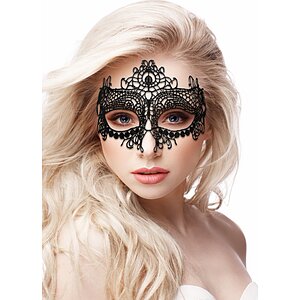 Queen Lace Mask Negru