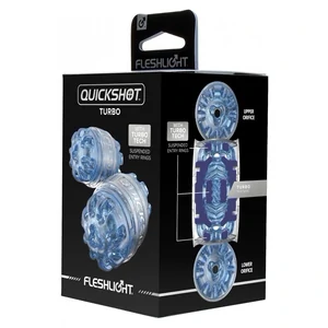 Quickshot Turbo Blue Ice Fleshlight Compact Prindere Dinamică Albastru