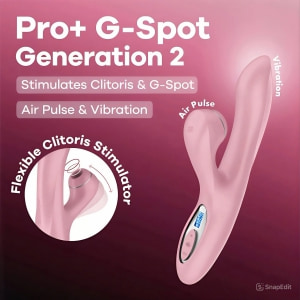 Satisfyer Rabbit Pro Punctul G, 10 Vibrații și 11 Presiuni Roz