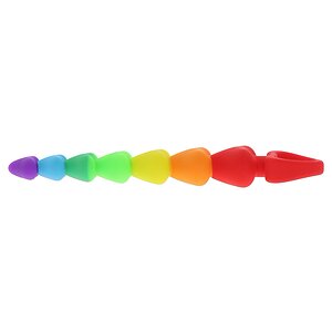 Rainbow Heart Beads Multicolor