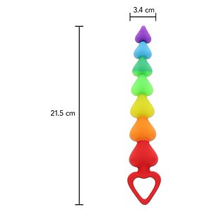 Rainbow Heart Beads Multicolor