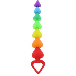 Rainbow Heart Beads Multicolor