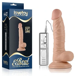 Real Extreme Vibrator 19 cm cu Ventuză Puternică pe Denysa.ro