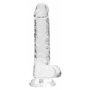 Realistic Dildo 19cm Transparent pe Denysa.ro