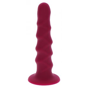 Ribbed Dong 6 Inch Rosu