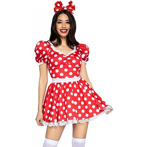 Rochie Leg Avenue Polka Dot Roșu Rochie Leg Avenue Polka Dot Roșu pe Denysa.ro