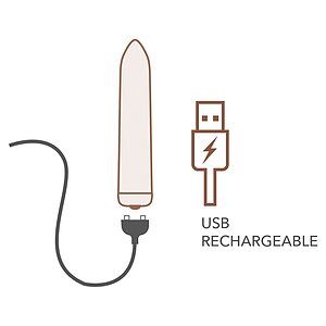 Rocks Off Mini Vibrator — 16 Moduri, Reîncărcabil Roșu