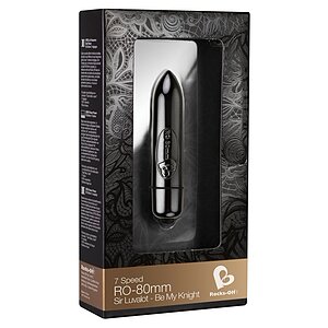 Rocks-off RO-80mm 7 Funcții Mini Vibrator Argintiu Negru