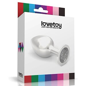 Rosebud Metalic L Lovetoy – Plug Anal cu Bijuterie Argintiu