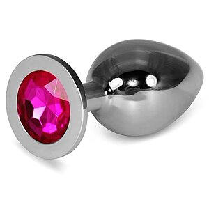 Anal Plug Metalic Cu Bijuterie Fuchsia
