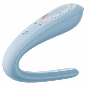 Satisfyer Double Classic Vibrator Cuplu Reîncărcabil Albastru pe Denysa.ro