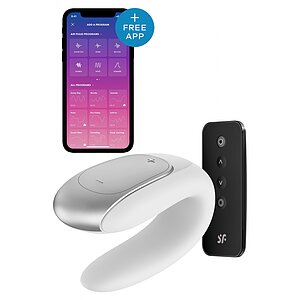 Satisfyer Double Fun Alb pe Denysa.ro