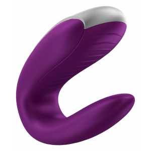 Vibrator Smart Satisfyer Double Fun pentru Cupluri Mov