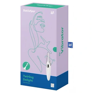 Satisfyer Twirling Delight White – Reîncărcabil, Discret Alb