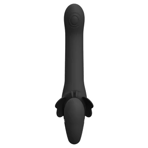Satu Pulse-Wave And Vibrating Strapon Negru