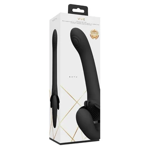 Satu Pulse-Wave And Vibrating Strapon Negru