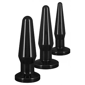 Set 3 Anal Plug Best Buddies Negru pe Denysa.ro