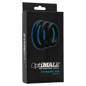 Set 3 inele OptiMALE Thick Negru