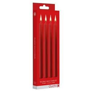 Set 4 Lumânări Teasing Wax Large Roșu