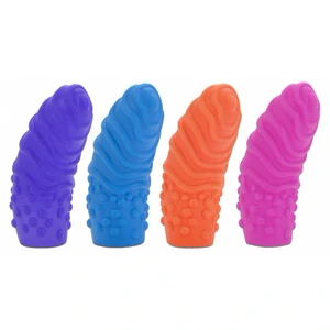 Set 4 Stimulatoare Silicone Finger Swirls Multicolor pe Denysa.ro