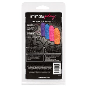 Set 4 Stimulatoare Silicone Finger Swirls Multicolor