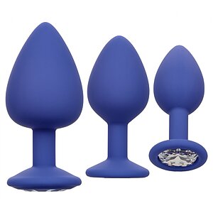 Set Anal Plug Cheeky Gems Albastru pe Denysa.ro
