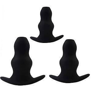 Set Anal Plug Rippled Juicer Negru pe Denysa.ro