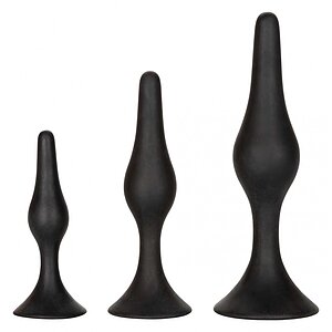 Set Anal Plug Silicone Anal Starter Negru pe Denysa.ro